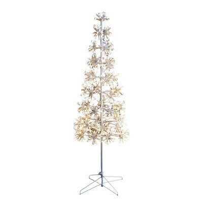 Choinka-klaster płatków śniegu 183 cm, 228 LED biało-niebieskich