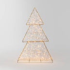 Choinka metalowa LED 700 diod szampańska