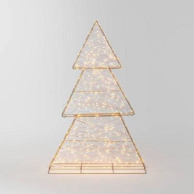 Choinka metalowa LED 700 diod szampańska