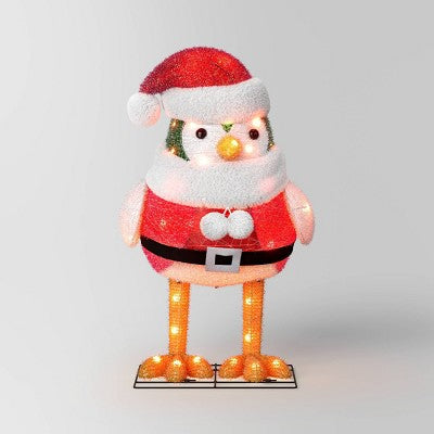 Podświetlany ptaszek Mikołaj z lamety