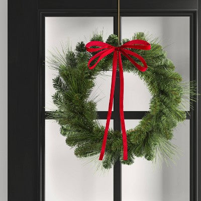 4 czerwone kokardy welurowe