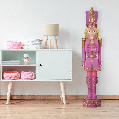 Dziadek do orzechów 122 cm fioletowo-złoty