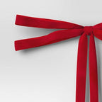 4 czerwone kokardy welurowe