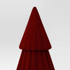 2 flokowane choinki burgund