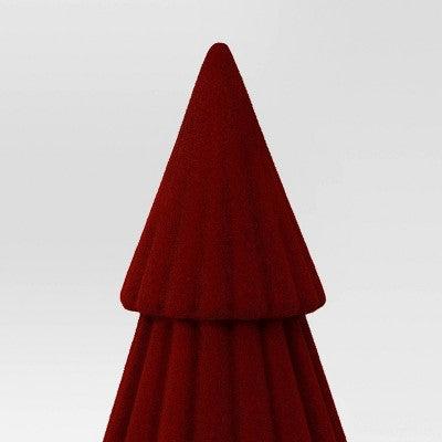 2 flokowane choinki burgund