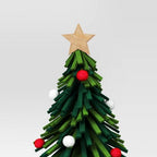 Zielona choinka z materiału 25cm