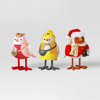 Zestaw 10 ptaszków świątecznych