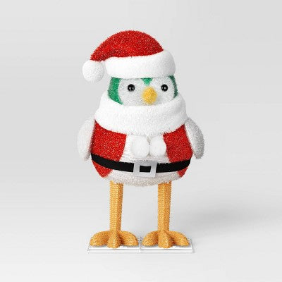 Podświetlany ptaszek Mikołaj z lamety